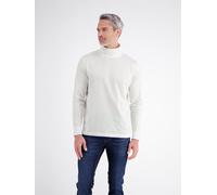 Rollkragenshirt LERROS, Herren, Gr. 3XL, weiß (broken weiß), Single Jersey, Obermaterial: 100% Baumwolle, regular fit normal, ohne Ausschnitt, Shirts, mit Logo Stickerei (58934644-XXXL) broken weiß