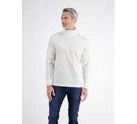 Rollkragenshirt LERROS "Legeres T-Shirt mit Rollkragen aus reiner Baumwolle", Herren, Gr. M, weiß (broken weiß), 100% Baumwolle, ohne Ausschnitt, Shirts (43165944-M) broken weiß