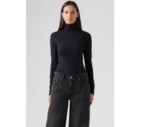 Rollkragenshirt LEVI'S "DREAMY TURTLENECK", Damen, Gr. XS (34), schwarz (caviar), Rippware, Obermaterial: 92% Modal, 8% Elasthan, unifarben, Shirts Rollkragenshirt (44452152-XS)