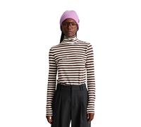 Rollkragenshirt MARC O'POLO DENIM, Damen, Gr. L, braun (schwarz braun), Jersey, Obermaterial: 100% Baumwolle, slim fit normal, Shirts, slim aus Single Jersey mit Elasthan (91074714-L) schwarz braun