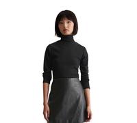 Rollkragenshirt MARC O'POLO DENIM, Damen, Gr. M, schwarz, Obermaterial: 96% Baumwolle, 4% Elasthan, Basic, slim fit, Shirts, slim fit, aus softem Ripp-Jersey (93813512-M) schwarz