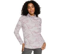 Rollkragenshirt mauve-ecru-bedruckt 44 Baumwolle