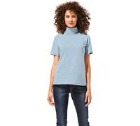 Rollkragenshirt "Rollkragen-Shirt", Damen, Gr. 42, blau (bleu), 95% Baumwolle, 5% Elasthan, LINEA TESINI BY HEINE, unifarben, Shirts (81523233-42) bleu
