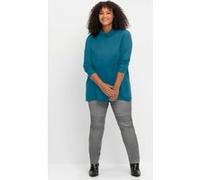 Sheego Rollkragenshirt in leichter A-Linie 44/46 topas
