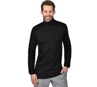 Rollkragenshirt TRIGEMA "TRIGEMA Langarm Ski- und Sport-Rollkragenpullover", Herren, Gr. XS, schwarz, 100% Baumwolle (Bio-Baumwolle kbA), Basic, Shirts Rollkragenshirt (38870803-XS)