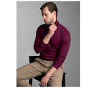 Rollkragenshirt TRIGEMA "TRIGEMA Langarm Ski- und Sport-Rollkragenpullover", Herren, Gr. XXL, rot (sangria), 100% Baumwolle (Bio-Baumwolle kbA), Basic, Shirts (84930317-XXL) sangria