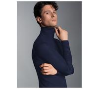 Rollkragenshirt TRIGEMA "TRIGEMA Rollkragen-Shirt aus elastischer Viskose", Herren, Gr. M, blau (navy), 94% Viskose, 6% Elasthan, Basic, Shirts (12856849-M) navy