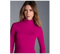 Rollkragenshirt TRIGEMA "TRIGEMA Rollkragenshirt", Damen, Gr. L, pink (magenta), Feinstrick, 95% Baumwolle, 5% Elastan, Basic, normal, ohne Ausschnitt, Shirts Rollkragenshirt (18276713-L)