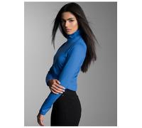 Rollkragenshirt TRIGEMA "TRIGEMA Rollkragenshirt", Damen, Gr. M, electric, blau, 95% Baumwolle, 5% Elasthan, Basic, Shirts (59367527-M) electric, blau