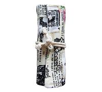 Rollmäppchen für Buntstifte - Paris 36 Federmäppchen Stifterolle Mäppchen Federmäppchen zum rollen - Schlamperrolle Pinselrolle aus Canvas und Baumwolle - Ideal für Reisen, Schule, Büro, Kunst