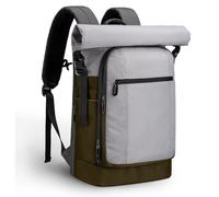 Rolltop Rucksack mit Laptop-Fach für 15,6 Zoll Computer, wasserdicht Anti-Diebstahl-Laptop-Rucksack für Männer und Frauen, erweiterbarer 18-27L Rolltop-Rucksack für die Arbeit Business Travel College