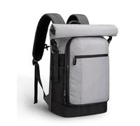 Rolltop Rucksack mit Laptop-Fach für 15,6 Zoll Computer, wasserdicht Anti-Diebstahl-Laptop-Rucksack für Männer und Frauen, erweiterbarer 18-27L Rolltop-Rucksack für die Arbeit Business Travel College