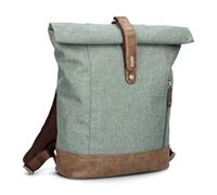 Rolltop-Rucksack Olli O24 Tagesrucksack 15 Liter wasserabweisend strapazierfähig im Canvas-Stil als Schulrucksack & Laptop-Rucksack geeignet für Teenager Damen & Herren (stone)
