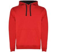 Roly Herren Kapuzen-Sweatshirt URBAN RY1067 Rot/Schwarz L