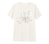 Rom Italien Metro Zug Suburban Railway - Souvenir Route Karte Premium T-Shirt