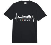 Rom Kolosseum Herzschlag Roma Skyline Rome Italien Flagge Comfort Colors Adult Heavyweight T-Shirt