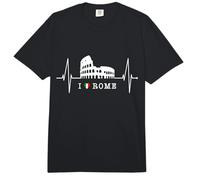 Rom Kolosseum Herzschlag Roma Skyline Rome Italien Flagge Comfort Colors Adult Heavyweight T-Shirt
