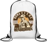 Roma Born 753 Roman Empire Centurion Soldat Faded Art Gym Sack Casual Drawstring Bag White