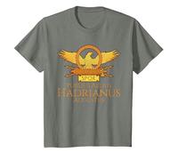 Roman Emperor T-Shirt - Hadrian - SPQR Roman Empire Geschenk T-Shirt, Kinder, Heidekraut/Armeegrün, 92