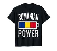 Romania Flag | Romanian Power Battery Proud Tee T-Shirt