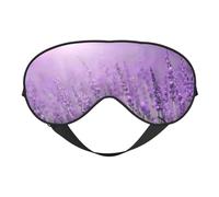 Romantische Augenmaske mit violettem Lavendel-Druck, weiche Verdunkelungs-Augenmaske, Reise-Augenmaske, Seitenschläfer-Augenabdeckung, Schlaf-Augenmaske für Männer und Frauen