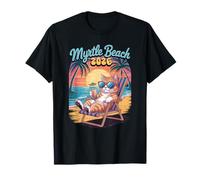 Romantische Myrtle Beach Cat 2026 Urlaub Surfer Trip Mädchen T-Shirt
