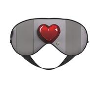 Romantische rote Herzbild, doppelseitige weiche Verdunkelungs-Augenmaske, Entspannung, Nulldruck, Nachtschlaf-Augenmaske