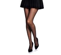 Romartex gepunktete Strumpfhose mit Punkten 20 DEN, L, schwarz
