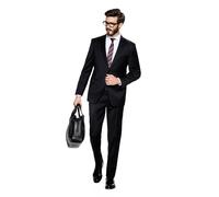 Benvenuto Black - Modern Fit - Herren Baukasten Sakko aus Super 110'S Schurwolle, Romeo. V (20761, Modell: 62700)