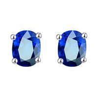 ROMIDA 925 Sterling Silber Mondstein Ohrstecker Natürliche Runde Edelsteine Ohrringe für Damen Hypoallergene Onyx Labradorit Amethyst grün Peridot Ohrstecker Hypoallergen Halo Ohrringe