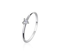 ROMIDA Damen Diamantring 925 Silber Klassik Geschnitzte Blumenmuster Stapelbar Aushöhlen Zirkonia Versprechen Einstellbare Zarte Anmut Schmuck