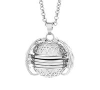 ROMIDA Damen Halskette mehrschichtige Flügel Album Halskette DIY-Erinnerungsalbum-Box Muttertag schmuck halskette aus Sterlingsilber 925 mit Zirkonia Geburtstag Geschenke für Mädchen