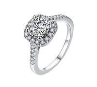 ROMIDA Diamant Ringe Ring Silber 925 Sterlingsilber verstellbar Offener Ringe Rosegold 2 in 1Einstellbar Kleine Schmuck Stapelbare Ringe an Meine schöne Frau Herz-Draht-Ring