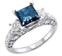 ROMIDA Diamant Ringe Silber Stein Ring mit Zirkonia Kristallen, Frauen Silber Stein Ring Damen Fingerringe Damenring. Klassik Silber Schmuck Mädchen Frauen Mädchen Schmuck
