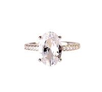 ROMIDA Diamant Ringe Stein Ring mit Zirkonia Kristallen, Frauen Silber Stein Ring Damen Partnerringe Fingerringe Damenring. Klassik Silber Schmuck Mädchen Frauen