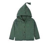 ROMIDA FleeceJacken Gepolsterte Übergangsjacke Jungen Mädchen Mode Süßer Druck Plüschjacke Kapuzenjacke Einfarbig Winterjacke Warm Teddy Hoodie Kapuze Mäntel Kapuzenjacke Parka Jacke, Grün, 100