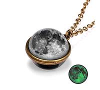 ROMIDA Personalisierte Halskette für Männer/Frauen, Paar-/Freundschaftskette Kosmische leuchtende Vintage Anhänger Halskette Geschenke für Frauen S925 Sterling Silber Halskette Muttertagsgeschenk