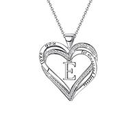 ROMIDA Personalisierte Silberkette für Damen - Halskette mit englischen Buchstaben - Geschenk für Frauen - Sterling Silber - Schmuck für Geburtstage