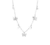 ROMIDA Schmetertling Halskette Schmetterlingshalskette aus Sterlingsilber 925 mit Zirkonia, Schmetterlingshalsband Schmuck Geschenke für Frauen Sterling Silber Halsketten