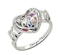 ROMIDA Silber Ring mit Zirkonia Kristallen,Zappelringe Frauen Silber Stein Ring Damen Partnerringe Fingerringe Damenring. Klassik Silber Schmuck Mädchen Frauen