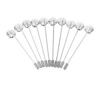 ROMISBABA 10 Stück Damen Broschennadeln 12mm Silber Filigrane Sicherheitsnadeln für Kleidung Selbstgemacht Schmuckzubehör Wiederverwendbar und Vielseitig für Alltag und Party