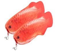 ROMISBABA 2 Stück Plüsch Federmäppchen Cartoon Fisch Federtasche Großes Mäppchen für Schüler Federtasche Schreibwaren Unisex Geschenkidee für Schule und Büro