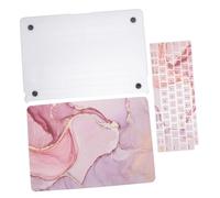 ROMISBABA 2 Stück Teiliges Marmor Hard Shell Laptop Cover mit Tastaturschutz Langlebige Kunststoff Schutzhülle Kompatibel mit MacBook Air Modellen mit Funktionsleiste