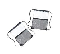 ROMISBABA 2 Stück wasserdichte Mesh Tasche mit Kordelzug Transparente Reise und Strandtasche Vielseitig als Schwimm und Sportbeutel für Gym Camping und Badetasche