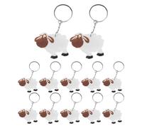 ROMISBABA 20 Stück Teiliges Cartoon Schaf Schlüsselanhänger Niedliche Bauernhof Tier Anhänger Praktische und Pflegeleichte Schlüsselringe Unisex Partygeschenk Schulpreis und Rucksack Schmuck
