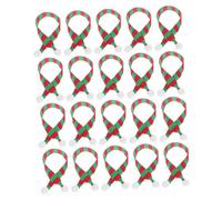 ROMISBABA 20 Stück Teiliges Mini Weihnachtsschals aus Weicher Langlebiger Strickschal für Schneemann und Bärenfiguren Wiederverwendbares Weihnachtsdeko Accessoire als Partygeschenk und