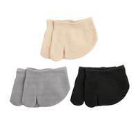 ROMISBABA 3 Paare Damen Zehensocken Halbsohlen Dünn Nahtlos Rutschfest Zehen trennung Atmungsaktiv Passend für Sneaker Sandalen High Heels Komfort