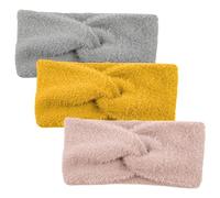 ROMISBABA 3 Stück Knoten Stirnband Damen Breit Warmes Winterstirnband Flauschig Strick Haarband Für Herbst Und Kalte Jahreszeit