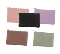 ROMISBABA 5 Stück Teiliges Mini Zipper Geldbeutel für Damen und Herren Schlanker Kartenhalter und Geldbörse Vielseitige Kleine Reißverschlusstasche für Bargeld Münzen Schlüssel Kompakt und