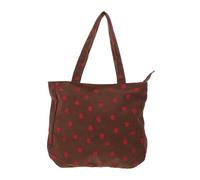 ROMISBABA Große Erdbeer Schultertasche Damen Geräumige Cord Tragetasche mit Reißverschluss Lässige Bürotasche für Alltag Shopping und Reisen